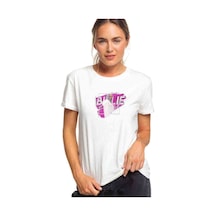 Billi E Eilish Logosu Blosh Baskılı Beyaz Kadın Tshirt