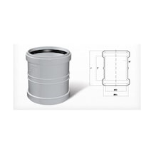 Pvc Atık Su Kayar Manşon 50 Mm. Beyaz