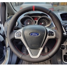 Ford Fiesta 2009-2015 Araca Özel Direksiyon Kılıfı Noktalı Düz Y