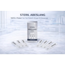 Steril Abeslang 100'lü 1 Paket Tek Tek Paketli Ahşap Dil Basacağı Medikal Spatula