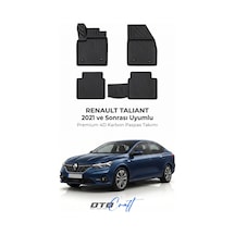 Otocraft Renault Taliant 2021+ Araca Özel 4d Karbon Oto Paspas Havuzlu Tam Set
