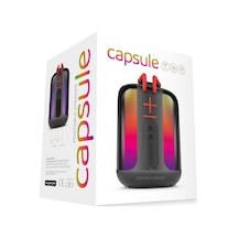 Powerway Capsule Taşınabilir Bluetooth Hoparlör Ses Bombası Yüksek Ses Gücü Sese Duyarlı Led Işık