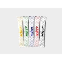 Repak Şeker Yazılı Basklı Karışık Renkli Stick Toz Şeker 9 KG