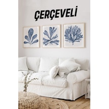 Ahşap Çerçeveli Mdf Kare Tablo Seti Salon Ve Oturma Odası Için Kr4022 32 X 32