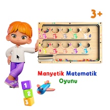 Tineke Manyetik Eğitici Renkli Sayma Ve Eşleştirme Labirenti Eğitim Oyuncağı Ahşap Montessori Oyunu Dinozor