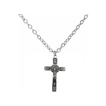Hz. İsa Çarmıha Gerilme Figürlü Unisex Kolye 60 Cm Zincirli, Metal Dini Ve Vintage Takı Çok renkli
