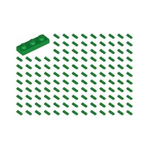 Yedek Parçalar: Plate 1x3: 100 Adet 1x3 Plate Parts Plaka Parçası Yeşil - Green Plate 3623