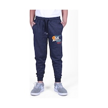 Sk Baskılı Erkek Çocuk Beli Lastik Detaylı Bağlamalı Eşofman Altı Füme