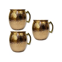3 Adet Bakır Moscow Mule Bardak Bakır