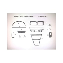 Bmw X-3 2003-2010 12 Parça Torpido Kaplama Renk Kuş Gözü Maun