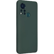 Newface İnfinix Hot 11s Kılıf Nano İçi Kadife Silikon - Koyu Yeşil