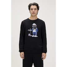 Bad Bear Panther Crewneck Siyah Erkek Sweatshirt 001