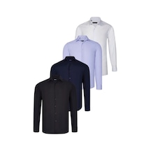 Dörtlü Set G726 Dewberry Gömlek-siyah-beyaz-lacivert-lila Siyah-beyaz-lacivert-lila