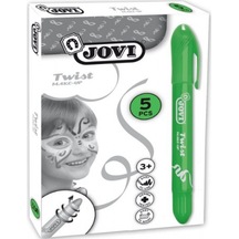 Jovi Twist Stick 5'li Yeşil Yüz Boyama Kalemi