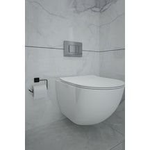 Yapışkanlı Siyah Kare Açık Tuvalet Kağıtlık Wc Kağıtlık Siyah