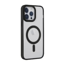 Apple iPhone Uyumlu 14 Pro Kılıf Room Magneticsafe Silikon - Siyah Bz8683140411930