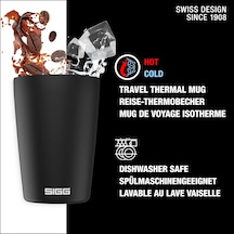 Neso Cup Black Termos Kupa 0,3 L , Zararlı Madde İçermeyen Ve Yalıtımlı Kahve Kupası, Coffee To Go Kupa, 18/8 Paslanmaz Çelik, Seramik Pure Ceram Kaplamalı Çok Renkli