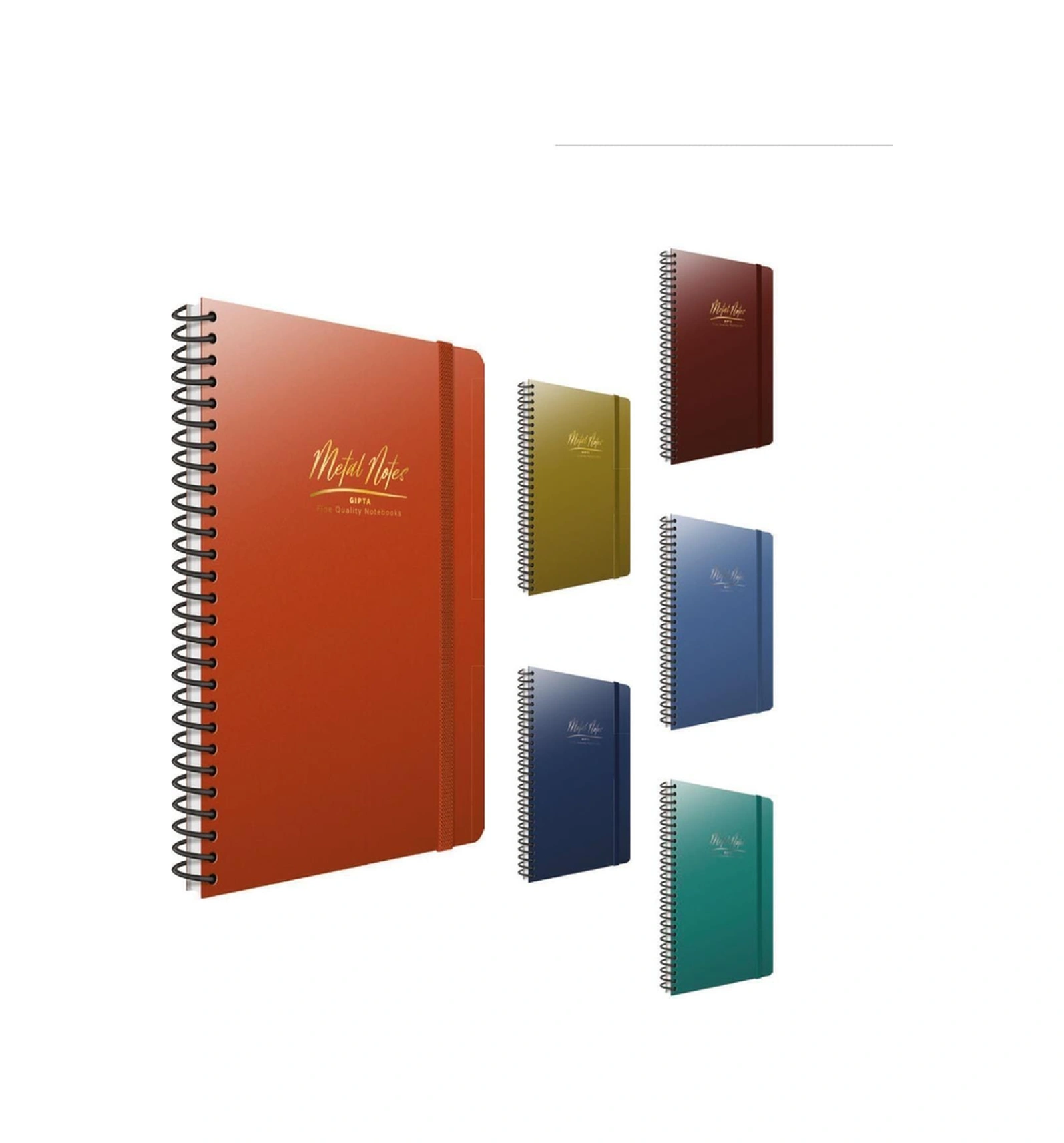 Metal Notes 17x24 80 Yaprak Çizgisiz Defter 4 Renk Set Diğer