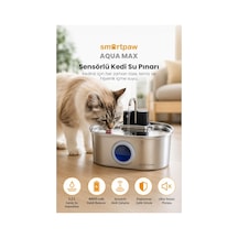 Aqua Max Sensörlü Kedi Su Pınarı Distribütör Garantili