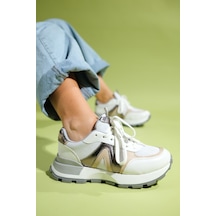 Luvishoes Luvi Shoes Calm Beyaz Platin Kadın Spor Ayakkabı Beyaz - Platin