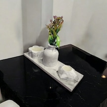 Gmhome Dekoratif Uzun Tabaklı Mum Ve Çiçek Vazosu Ev Dekorasyon Ü
