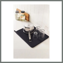 Bezos Siyah Renkli Ekstra Emici Bulaşık Kurutma Matı & Mutfak Tezgah Üstü Örtüsü 45x34 Cm Mmbz