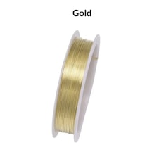 0.6 Mm Boncuk Dizme Teli El Yapımı Stil Ve Şekillendirme Teli Dıy Takı Ve Mücevher Teli Altın Renk Gold Tel