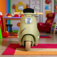 Akülü 3tekerlekli Çocuk Motoru Uzaktan Kumandalı 50kilo Taşıma Kapasiteli Müzik Çalarlı 1-6yaş Haki