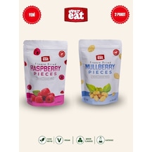 Evereat Frambuaz-dut Freeze Dry Meyve Cipsi 2'li Paket Doğal Atıştırmalık Seti 1 Adet