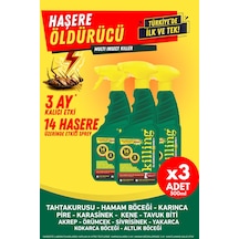 Max Sprey 3 Lü Eko Set Böcek İlacı 14 Haşereye Etkili, Karınca 3 Ay Kalıcı 3x500ml