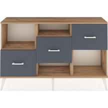 Arges Konsol 2 Raflı 3 Çekmeceli 132x30x83 Çam-çam/antrasit Çam/antrasit