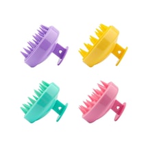 Silikon Masaj Tarak Duş Fırçası Şampuan Araçları Kafa Temiz Bakım Saç Silikon Şampuan Fırçası Kuaförlük Aracı