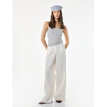 Koton Slim Fit Pamuklu Çizgili Kolsuz Halter Yaka Bluz Lacivert Çizgili 6sal30292ık