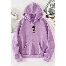 Uyguntarz Unisex Chen Üzümlü Kekim Baskılı Sweatshirt Lila