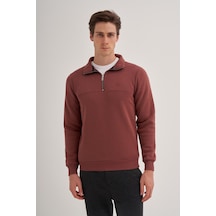 Cazador 56180 Erkek Dik Yaka Sweat Gül Kurusu