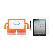 Apple Ipad 3.nesil A1416 A1430 A1403 Kılıf Karakter Ibuy Silikon Kılıf + Ekran Koruyucu Arka Kapak