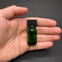 Labshop41 Yeşil Cam Şişe 5 Ml , 5 Cc Siyah Kapaklı Cam Şişe , Saydam Cam Şişe X 10 Adet
