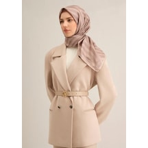Armine Sura İpek Eşarp 9351-02 Vizon Karışık Desen Çok Renkli