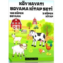 Köy Hayatı Boyama Kitap Seti 3 Süper Kitap