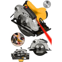 Schatz Profesyonel 1400w Metal Şanzıman Lazerli Daire Testere Bakır Sargılı Sunta Kesme Makinesi Sarı