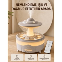 Ufo Yağmur Efektli Hava Nemlendirici 350 Ml Rgb Işıklı Uzaktan Ku