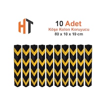 Kauçuk Otopark Köşe Kolon Koruyucu Eko-köşeli 10'lu Set