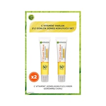 Garnier C Vitamini Parlak Fluid Koruyucu Yüz Güneş Kremi SPF50+ 2 x 40 ML