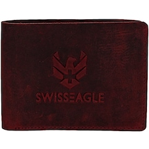Swiss Eagle Rfıd Korumalı Erkek Deri Cüzdan Kırmızı 064429
