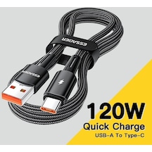 Flybuy Esger 2m Usb-c Süper Uzun 120w Hızlı Şarj 480mbps Veri İletim Kablosu