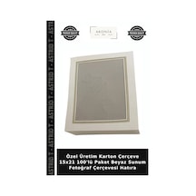 Özel Üretim Karton Çerçeve 15x21 100'lü Paket Beyaz Sunum Fotoğraf Çerçevesi Hatıra
