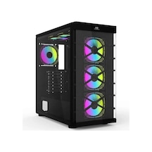Power Boost PB-GR222BB RGB 7 Fanlı ATX Mid-Tower Oyuncu Kasası Siyah