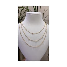 Çelik Dorika Topçuk Çoklu Kolye Gold - 607023817 Gold
