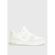 Beyaz Kadın Süet Sneaker Yw0yw0144602u Beyaz