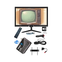 Snrelk 12v Karavan Tekne Yat Araç Uyumlu 49 Ekran Çanaklı-çanaksız Wifi Uydu Alıcılı Full Set Monitör Tv